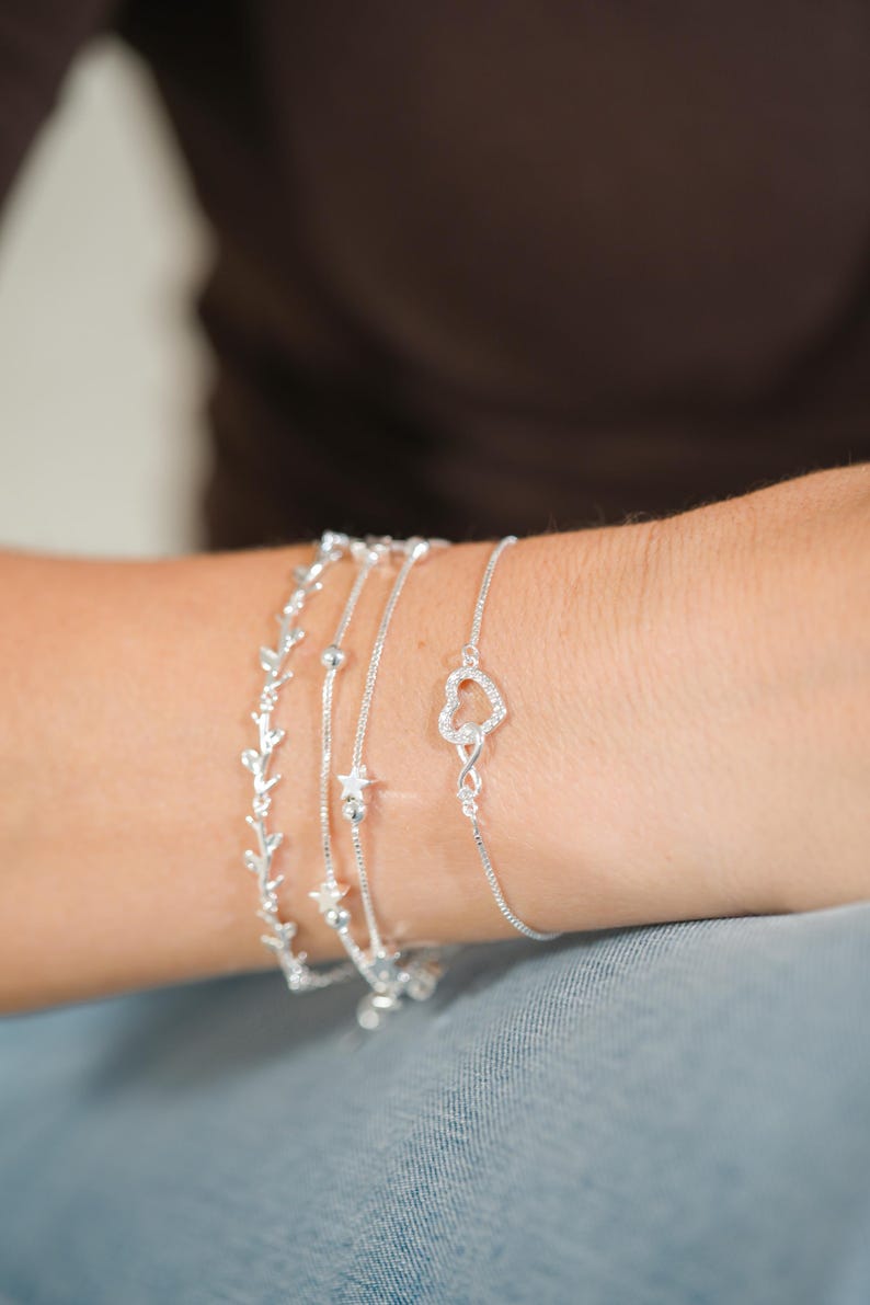 21st Birthday Bracelet For Her | Silver Star Bracelet Gift | 21st Birthday Gifts For Daughter, Best Friend or Granddaughter image 7