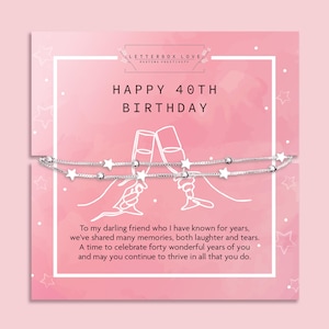Cadeau anniversaire 40e ami | Cadeaux 40e anniversaire pour femme | Cadeaux pour son 40e anniversaire | Souvenir en argent pour ses 40 ans
