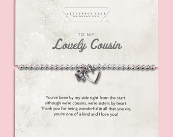 Cousin Bracelet | Cousin Birthday Gift | Cousin Love Gift For Her | Beaded Bracelet for Cousin | Like a Sister Bracelet