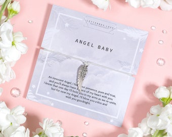 Angel Baby Feather Bracelet | Baby Loss Bracelet | Sympathy Gift For Her | Grieving Bracelet | Angels Are Near Gift