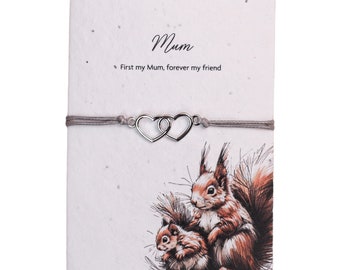 Eco Friendly Gift For Mum | First My Mum Forever My Friend | Mum Little Birthday Gift | Mum Birthday Jewellery | Just Because Gift For Mum