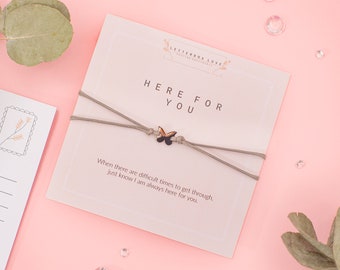 Here For You Bracelet Gift | Thinking of you | I got you | you got this | minimalist jewellery gifts for her | Friendship Bracelet String
