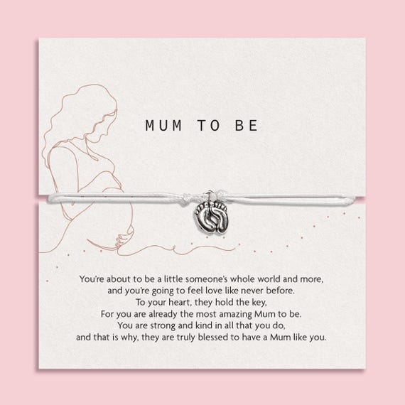 Mum To Be Bracelet: Baby Feet Charm, Expecting Mother Gift | Mummy to be Bracelet | Mum to be gift box gift