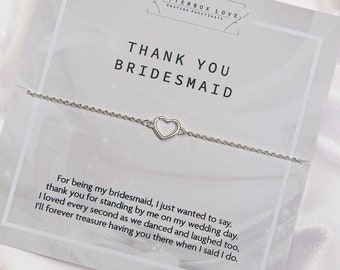 Bridesmaid Thank you Gift Ideas | Thank you for being my Bridesmaid Gift | Thank you Bridesmaid Jewellery | Minimalist Bridesmaid jewellery