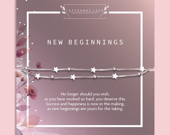 New Beginnings Bracelet | Leaving Gift | New Home Gift | Graduation Gift | Break up gift for her| new job gift | Graduation Bracelet