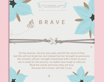 Brave Bracelet Gift | Get well soon Gift | You Can Do It Gift | Supportive Friendship Bracelet | Empowering Gift For Her | Bravery Gift