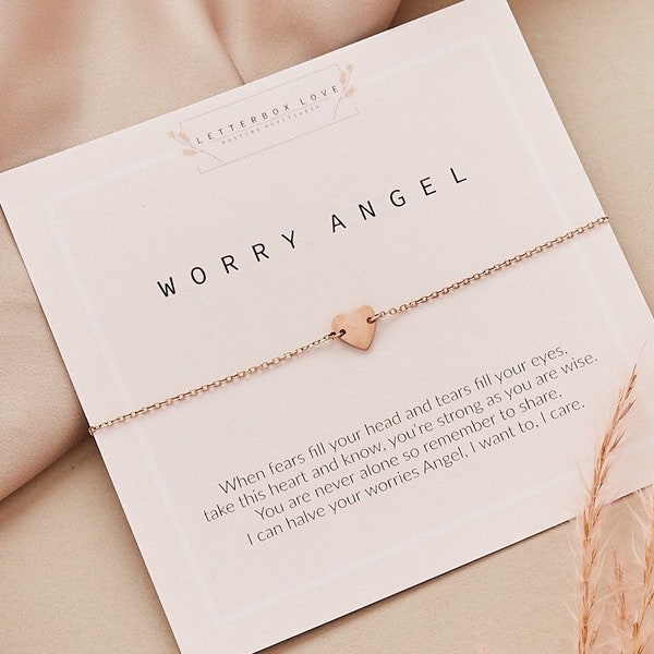 Worry Angel Bracelet | Gifts for Anxiety | Gifts for Depression | Thinking of you | Gift for friend feeling down