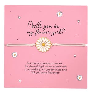 Blumen Mädchen Vorschlag Armband | Willst du mein Blumenmädchen sein? | Blumenmädchen im Kasten | Blumenmädchen Andenken | Blumenmädchen Armband