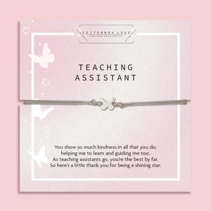 Teaching Assistant Thank you Gift | End of Term Thank you Teaching Assistant Bracelet | Small Gift For Teaching Assistant