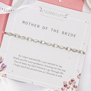 Mother of the Bride Bracelet Gift | Parents of the Bride Gift | minimalist wedding jewellery gifts for her