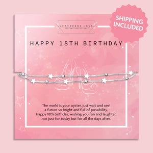 Birthday 18th Bracelet | 18th birthday card granddaughter | 18th birthday gift girl | 18th birthday gifts for girls |