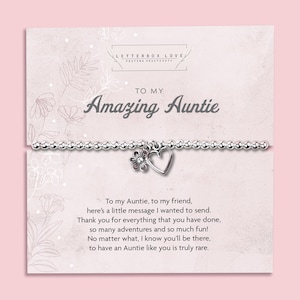 Regalo braccialetto zia / Regalo compleanno zia / Braccialetto con ciondolo / Gioielli di famiglia / Gioielli minimalisti per lei / Bracciale zia