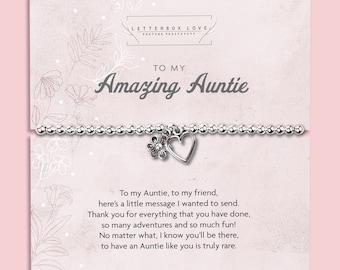 Auntie Bracelet Gift | Aunty Birthday Gift | Charm Bracelet | Family Jewellery | minimalist jewellery for her | Aunty Bracelet