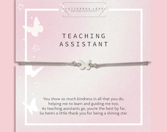Teaching Assistant Thank you Gift | End of Term Thank you Teaching Assistant Bracelet | Small Gift For Teaching Assistant