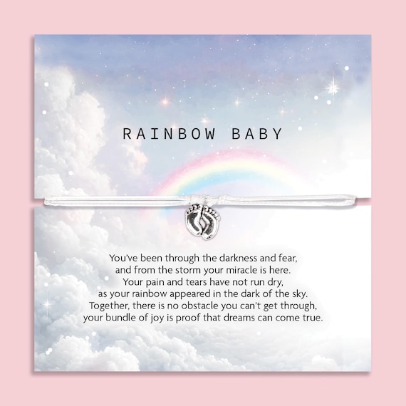 Rainbow Baby Bracelet | Rainbow Bracelet | Congratulations Mum to Be Gift  | Rainbow Baby Poem Keepsake | Rainbow Baby Gift After Baby Loss