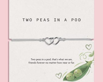 Two Peas in a Pod Friendship Bracelet | Bestie Bracelet | Unique Friendship Bracelet | Best Friend Birthday Gift