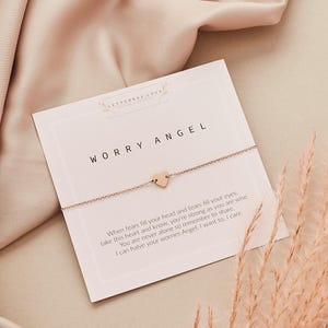 Worry Angel Bracelet | Gifts for Anxiety | Gifts for Depression | Thinking of you | Gift for friend feeling down | Tarnish Free Jewellery