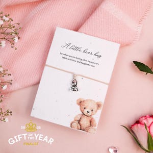 Un câlin d'ours édifiant pour elle | Bracelet écologique Pick Me Up | Bracelet câlin ours | Bracelet anti-anxiété | Câlin de poche ours cadeau pour elle