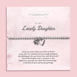 Pulsera para hija / Regalo de joyería para hija / Pulsera para hija / Pulsera de plata Recuerdo de joyería para hija para cumpleaños