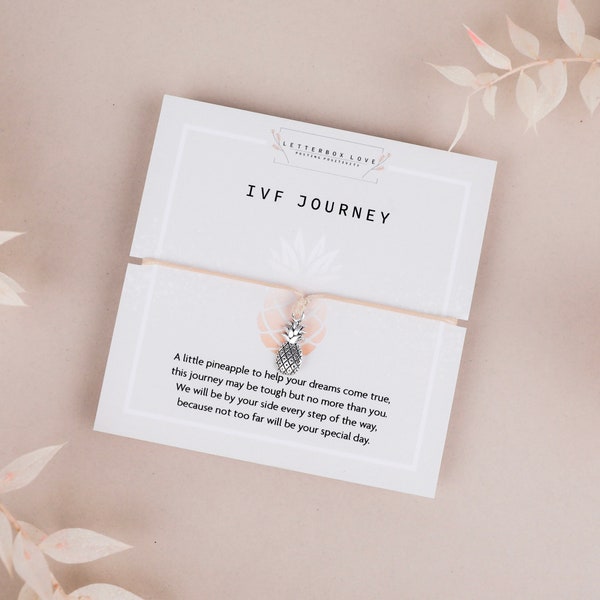 IVF Journey Bracelet Gift | IVF Pineapple Gift | Fertility Journey Bracelet | Good Luck on Your IVF Journey Bracelet Gift | Letterbox Love