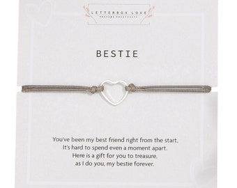 Bestie bracelet | Best friend Bracelet | Friendship Bracelet String | Gift for best friend female | minimalist bestie gift | Woman | For Her