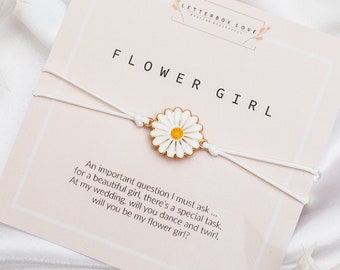 Will you be my Flower Girl? | Flower Girl Proposal Bracelet Gift | Flower Girl Jewellery