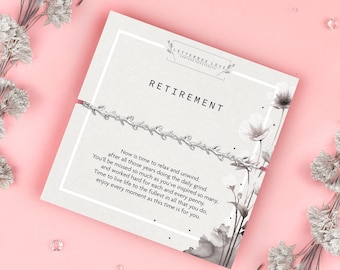Retirement Bracelet Gift | Boss Retirement Gift | Retirement gifts for women | Retiring Gift for Colleague | Teacher Retirement Gifts