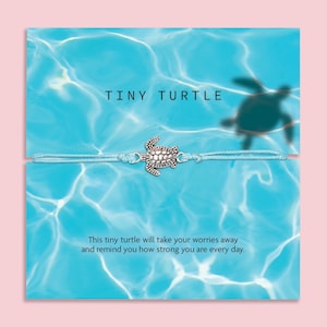 Turtle Wish Bracelet | Strength Bracelet | Turtle Sentimental Gift For Her | Cute Sea Turtle Gift | Meaningful Turtle Jewellery |
