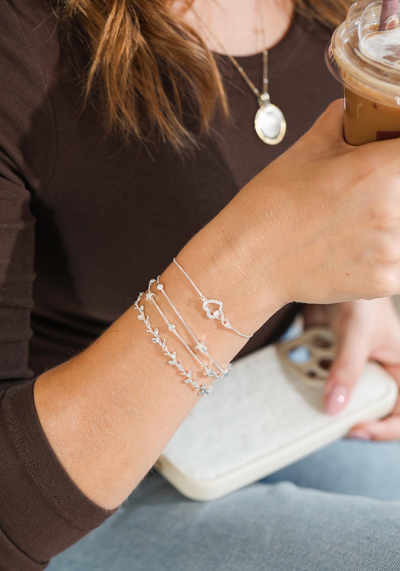 21st Birthday Bracelet For Her | Silver Star Bracelet Gift | 21st Birthday Gifts For Daughter, Best Friend or Granddaughter image 8