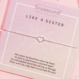 Cadeau bijou comme une soeur | Petit cadeau symbolique pour un meilleur ami | Bracelet Bestie | Comme un souvenir pour moi | Cadeau d'anniversaire pour meilleur ami