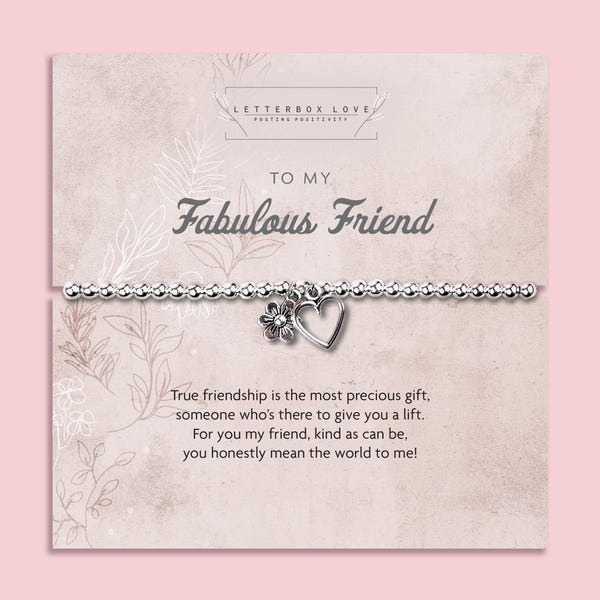 Pulsera de amiga fabulosa / Regalo de cumpleaños para mejor amiga / Pulsera de mejor amiga / Pulsera de la amistad / Regalo para amiga / Pulsera de mejor amiga