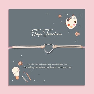 Top Teacher Bracelet | Thank you Teacher Gift | Teacher Gift | Leavers Thank You Bracelet | Teacher end of term gift from students