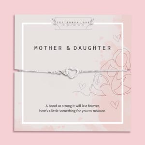 Mother and Daughter Infinity Silver Together Bracelet | Bracelet for Daughter | Bracelet for Mum | Silver Slider Bracelet for Her