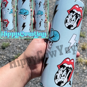 Rock an roll cowboy 20oz skinny tumbler western