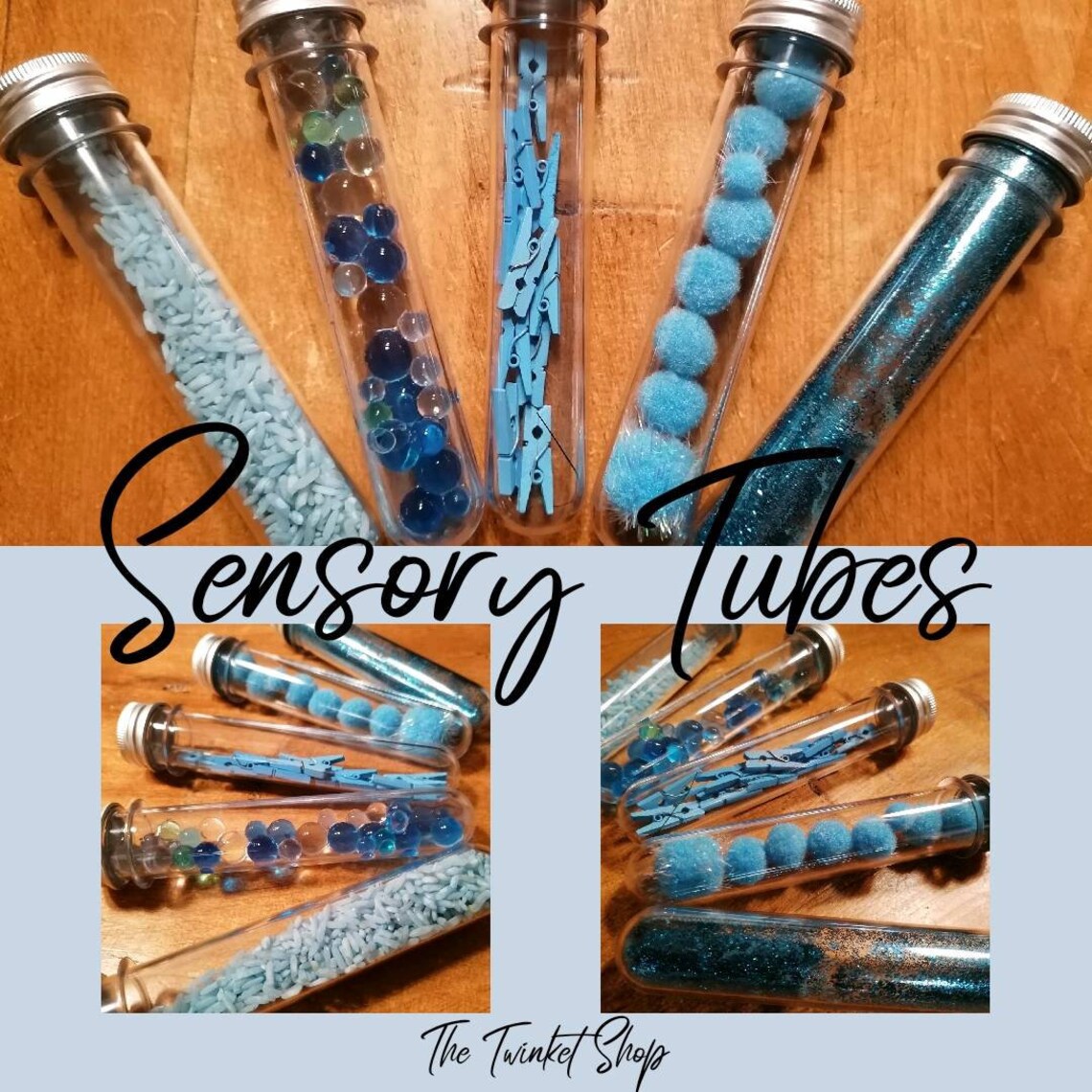 Blue Baby & Toddler Sensory Tubes Etsy