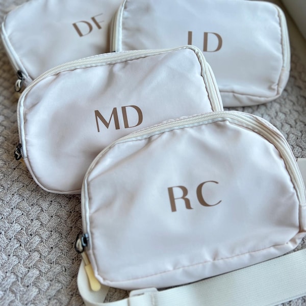 Personalized Custom Fanny Pack Waist Bag Bachelorette Bridesmaid Gift Cross Body Belt Bag Adjustable Monogram