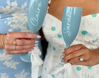 Personalized Acrylic Name Champagne Flute Party Favor Bridal Party Gifts Bachelorette Trip Gift Ideas