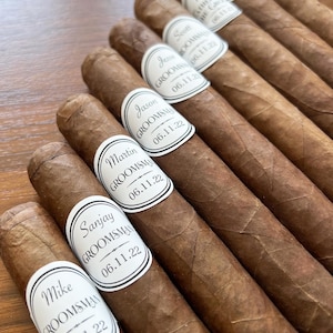 Personalized Custom Wedding Cigar Bands Sticker Wraps Cigar Labels Groomsmen Gift Father&#39;s Day Gift for Dads