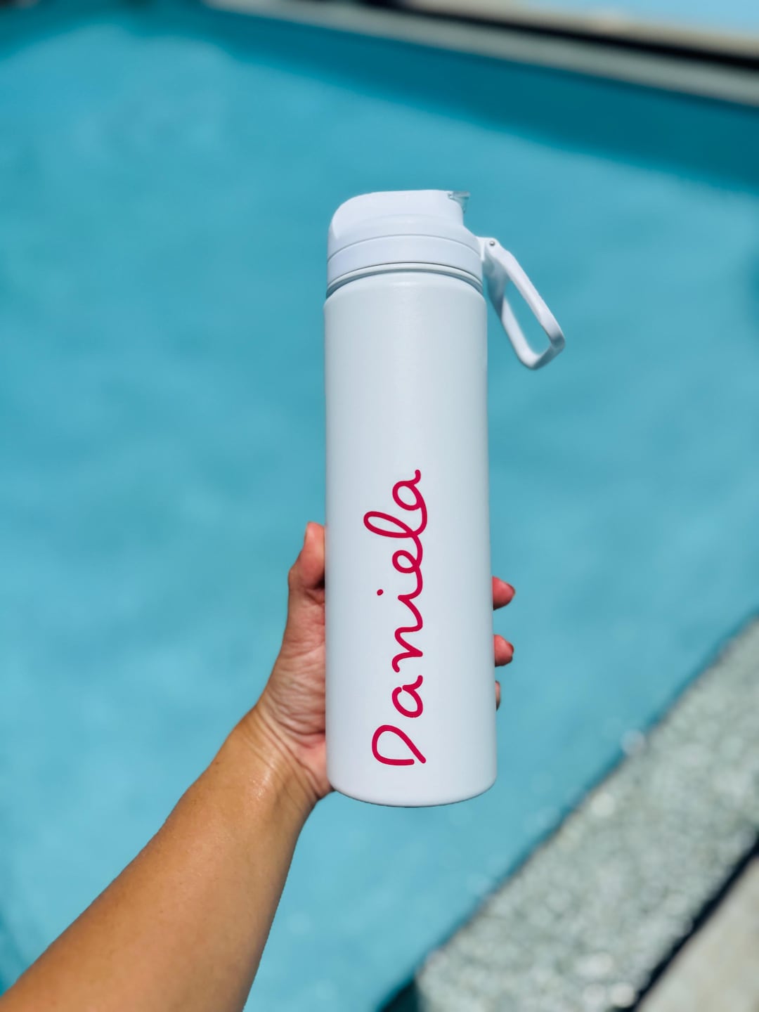Personalized Insulated Water Bottle With Straw Inspired Fitness Love ...