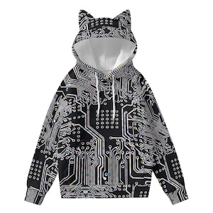 Galaxy Hoodie With Ears Space Fashion Uchuu Kei Sci Fi Gifts Harajuku Clothing Celestial Fashion Androgynous Clothing Cat Ear Hoodie Etsy