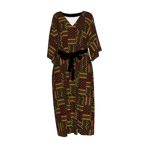 Kente Dress, African Maxi Dress, Solarpunk Clothing, Afro Futurism, Afrocentric Gifts, Ankara Fashion, Summer Dress