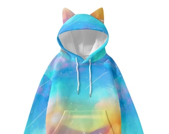 【BEAUTY&YOUTH購入】Aries TIEDYE SWEAT CN Sunrise Hoodie With Ears, Kawaii Hoodie, Kidcore Clothing
