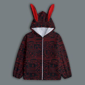 Moletom com capuz de coelho de pelúcia, Harajuku kawaii, Moletom com capuz de coelho neon, Roupas Kidcore, Moda sem gênero, Moletom com capuz com orelhas, Roupas fofas de inverno, Cena