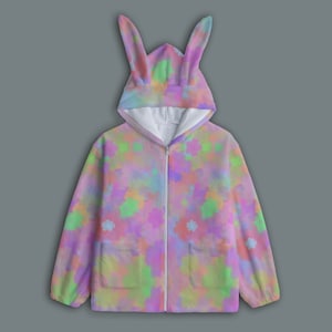 Pastel Plush Hoodie, Soft Boy Aesthetic, Plus Size Harajuku, Yume Kawaii Clothing, Decora Kei Fashion, J Fashion Gift, Easter Clothing