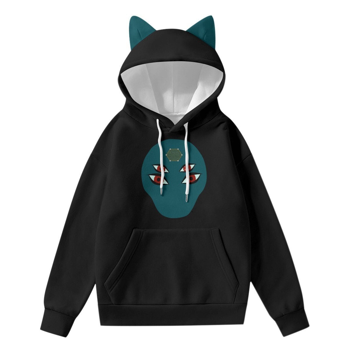 Alien Hoodie With Ears, Uchuu Kei, Sci Fi Gifts, Sci Fi Fashion, Space Fashion, Harajuku Clothing, Futuristic Gifts, Cat Ear Hoodie