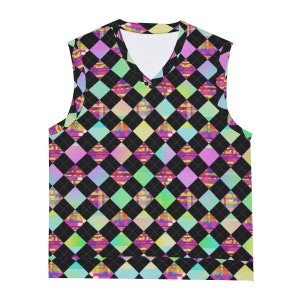 Argyle Sweater Vest Glitch Sweater 