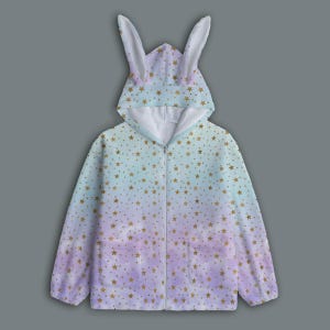 Dreamcore Bunny Hoodie, Plush Bunny Hoodie, Kawaii Harajuku, Kidcore Clothing, Genderless Fashion, Hoodie with Ears, Cute Winter Clothes