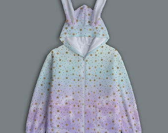 Sudadera con capucha de conejito Dreamcore, sudadera con capucha de conejito de peluche, harajuku kawaii, ropa kidcore, moda sin género, sudadera con capucha con orejas, ropa linda de invierno