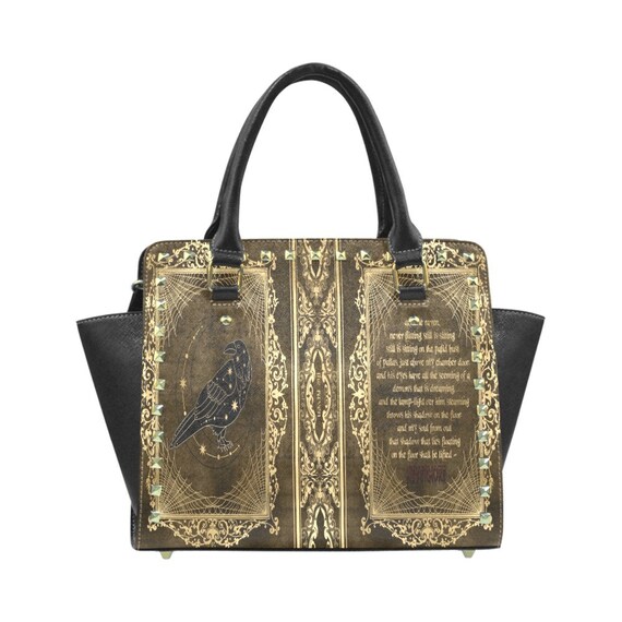 Edgar Allen Poe the Raven Bag, Literary Gift, Gothic Boston Bag  