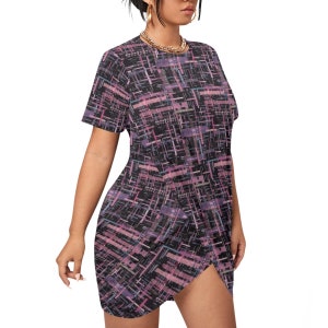 Cybergoth Dress, Plus Size Rave Dress, Vaporwave Aesthetic, Sci Fi Fashion, Cyberpunk Gift, Y2K Fashion, Rave TShirt